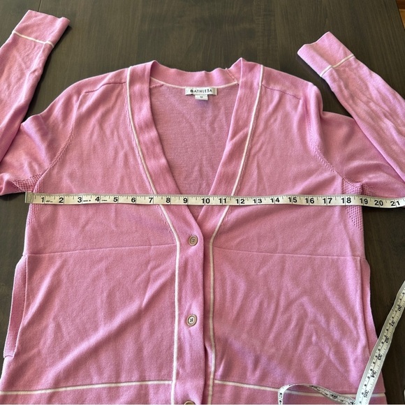 Athleta Pink Lightweight Button Cardigan XS - Picture 10 of 12